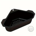 Stainless Steel Triangular Sink Strainer Basket, Silver or Black