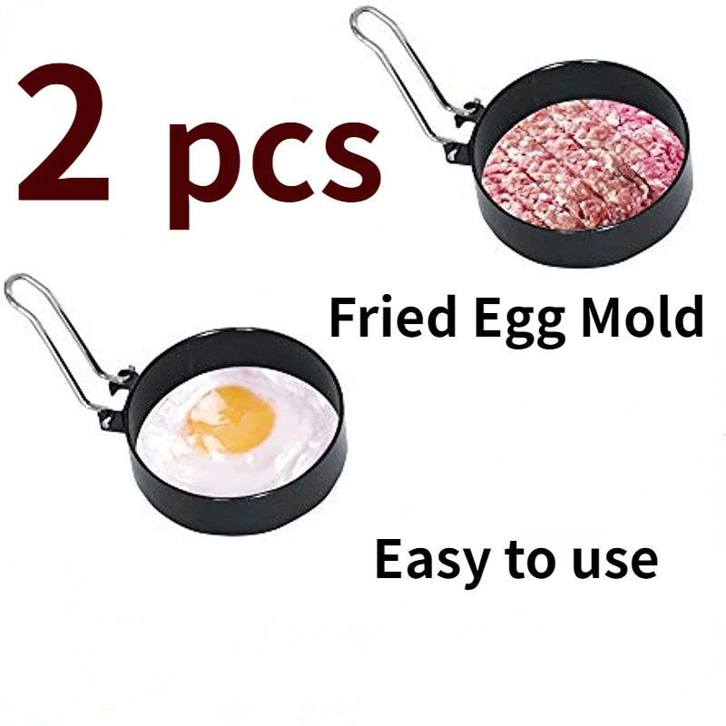 Stainless Steel Non-Stick Egg Rings, Set of 2