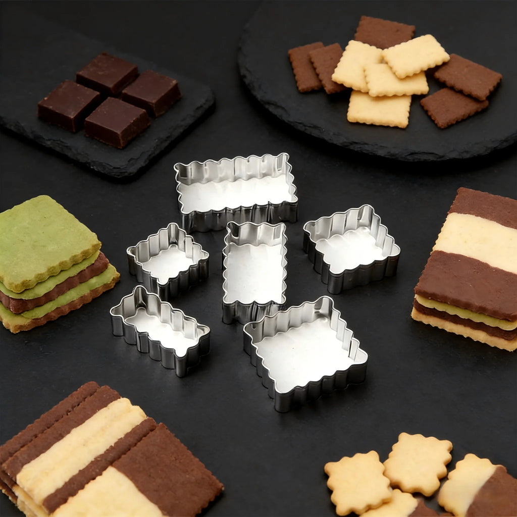 Stainless Steel Cookie Cutter Set, Square and Rectangle