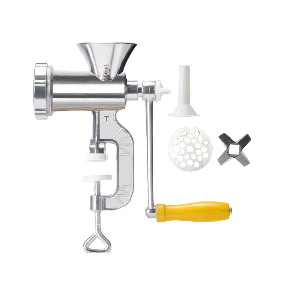 Manual Meat Grinder, Hand Crank Mincer and Sausage Stuffer with Table Clamp