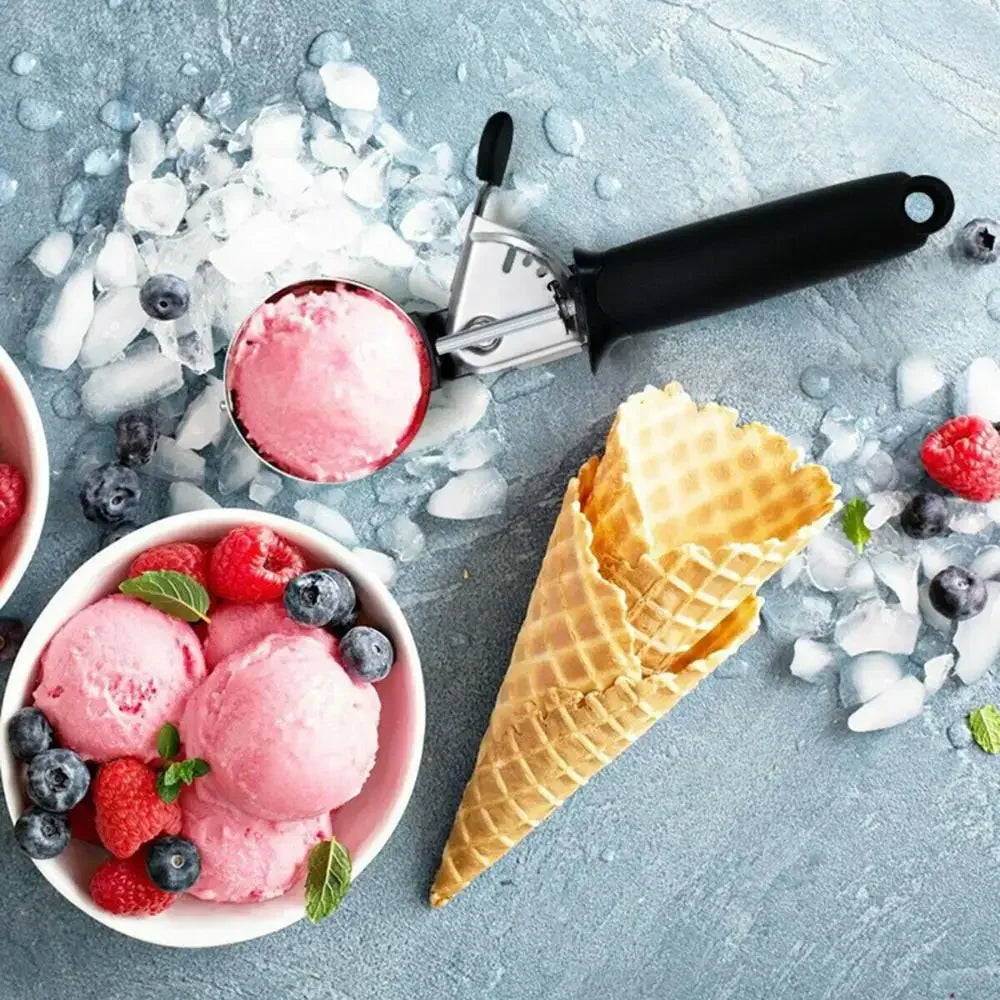Stainless Steel Ice Cream Scoop with Trigger Release