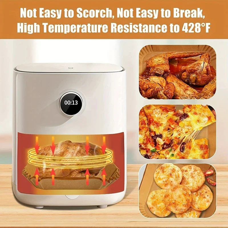 Disposable Air Fryer Paper Liners, 50 to 200 Pack