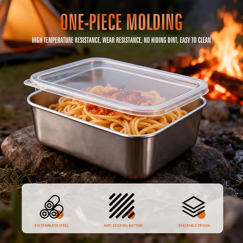 Stainless Steel Food Storage Containers, Set of 5