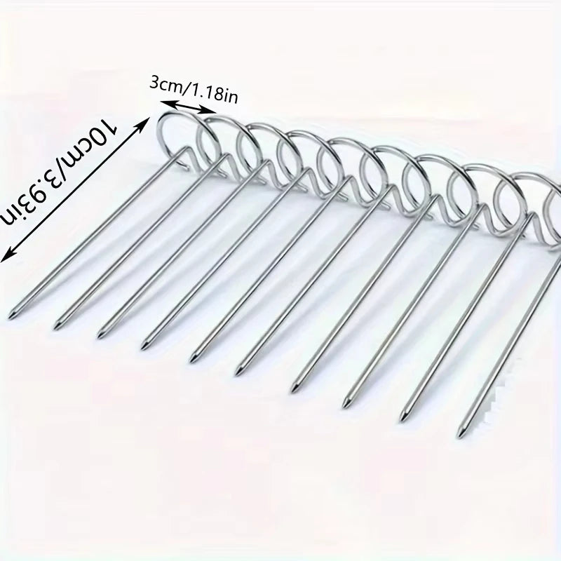 Stainless Steel Skewers for Air Fryer and Oven, 10 Pack
