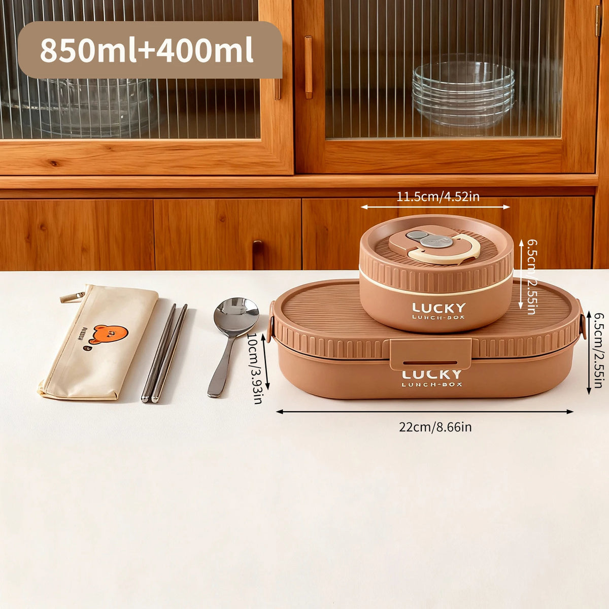 304 Stainless Steel Oval Insulated Lunch Box with Dividers, Leak-Proof, 850 to 1650 ml