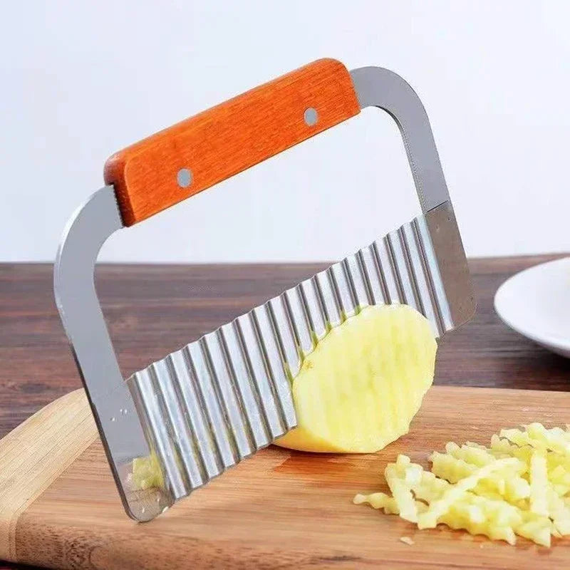 Stainless Steel Crinkle Cutter for Chips and Vegetables