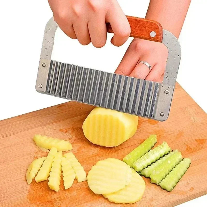 Stainless Steel Crinkle Cutter for Chips and Vegetables