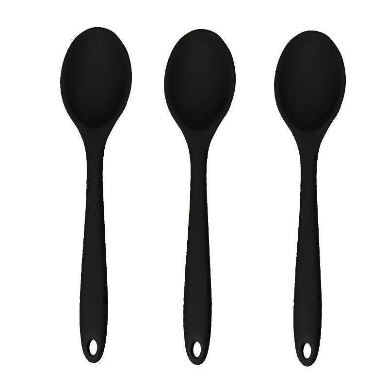 Silicone Mixing and Serving Spoons, Set of 3