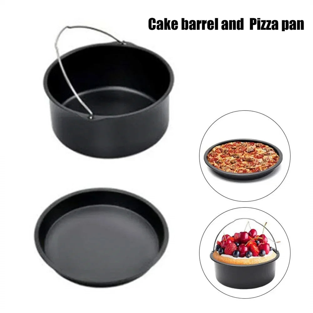 Round Nonstick Cake Mould Pan with Handles, 6, 7 or 8 Inch, for Oven and Air Fryer