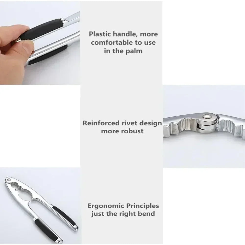 Multi-Function Stainless Steel Nut Cracker Clip for Walnut, Pecan and Hazelnut