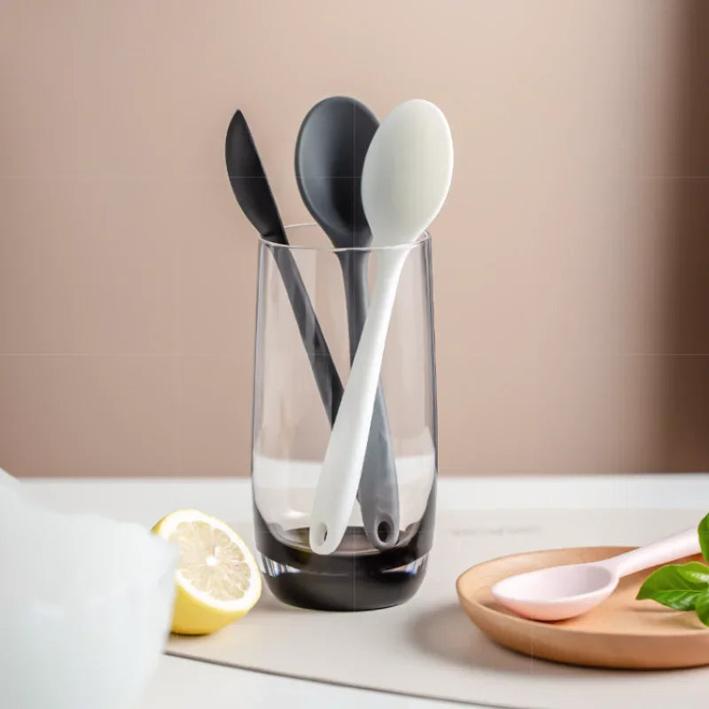 Silicone Mixing and Serving Spoons, Set of 3