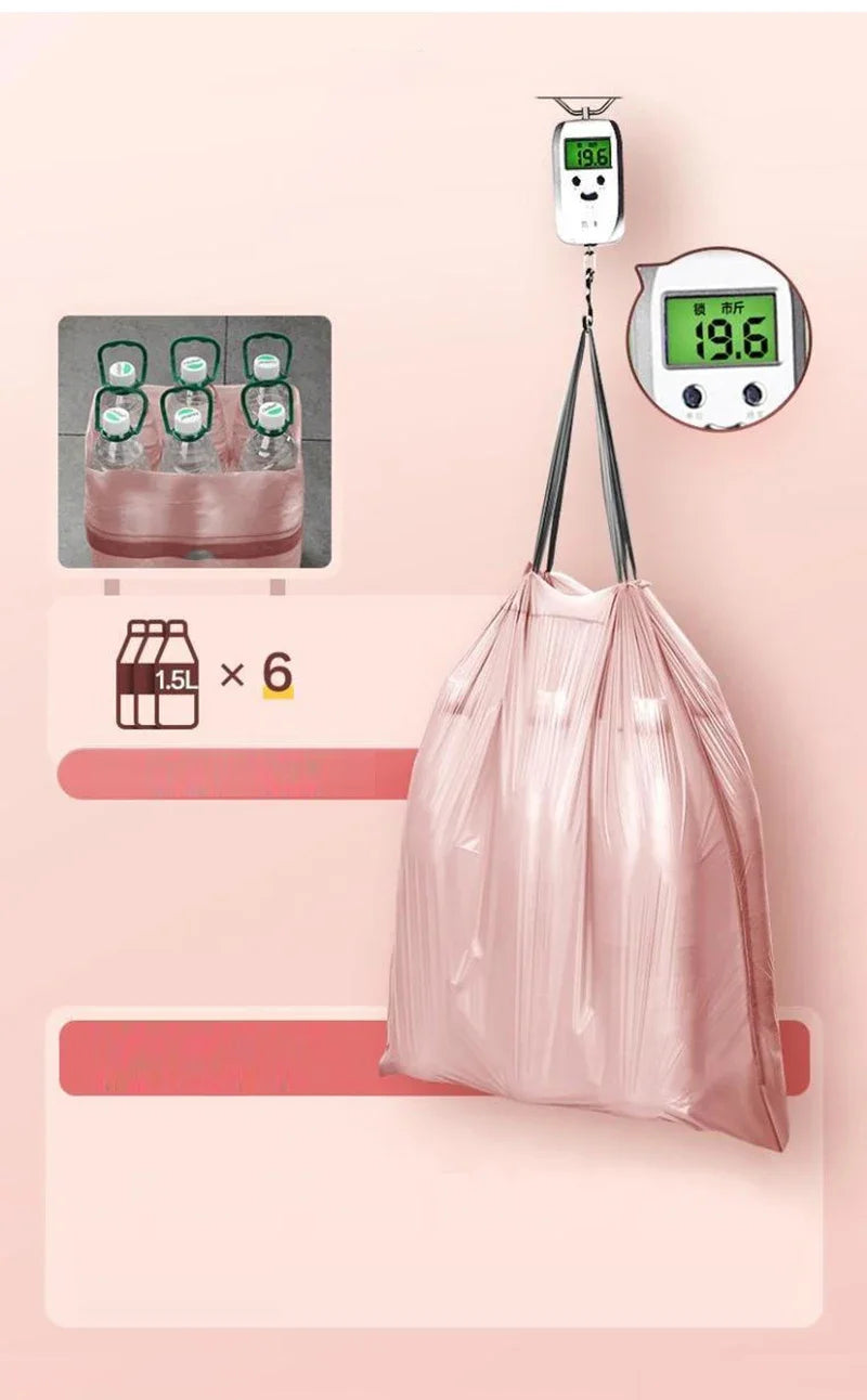 Drawstring Kitchen Bin Bags, 4 Gallon, Thick, 15 to 120 Bags