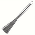 Stainless Steel Pan Brush with A Long Handle Dishwashing Brush Pot Cleaner Strong Decontamination Hangable Kitchen Clean Tools