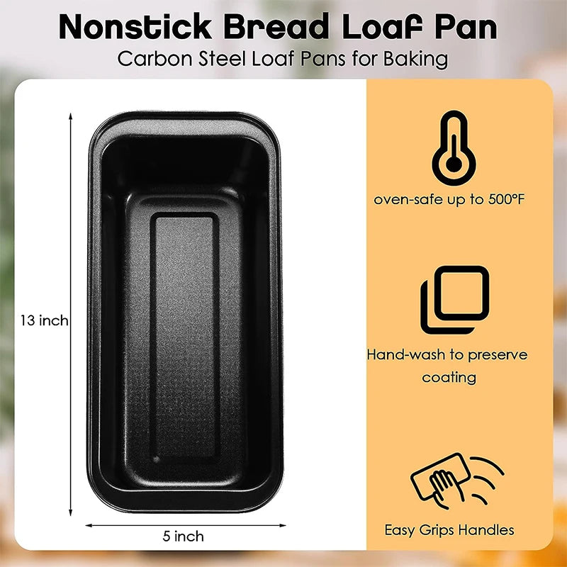 Nonstick Carbon Steel Loaf Pan, Bread, Brownie and Meatloaf Tin, 5 Sizes