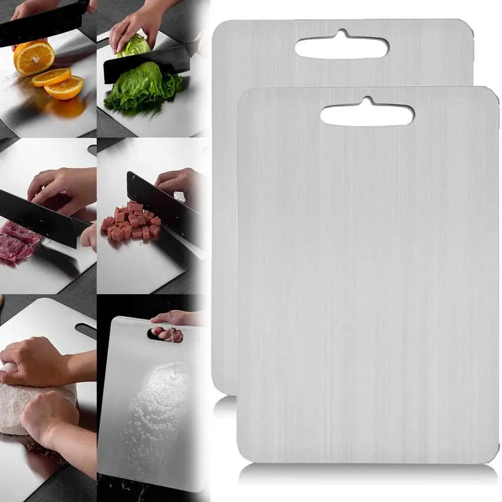 Stainless Steel Chopping Board, Double Sided, 5 Sizes