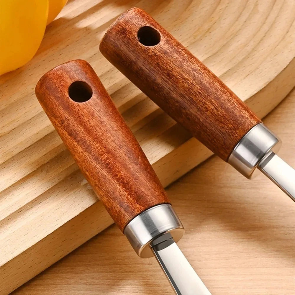 22cm Stainless Steel Rice Spoon Heat-Resistant Rice Shovel Spoon With Wooden Handle Non-Stick Spatula Rice Cooker Kitchen Tools