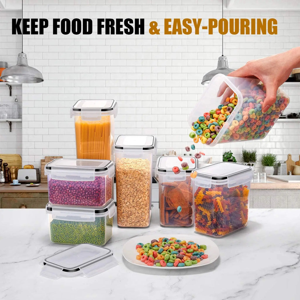 7-Piece Airtight Food Storage Container Set with Labels and Pen