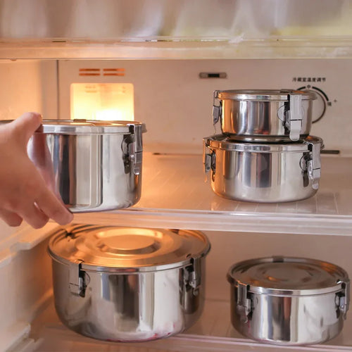 304 Stainless Steel Leak-Proof Lunch Box, Bento Box for Picnic and Work, 350 ml to 3000 ml