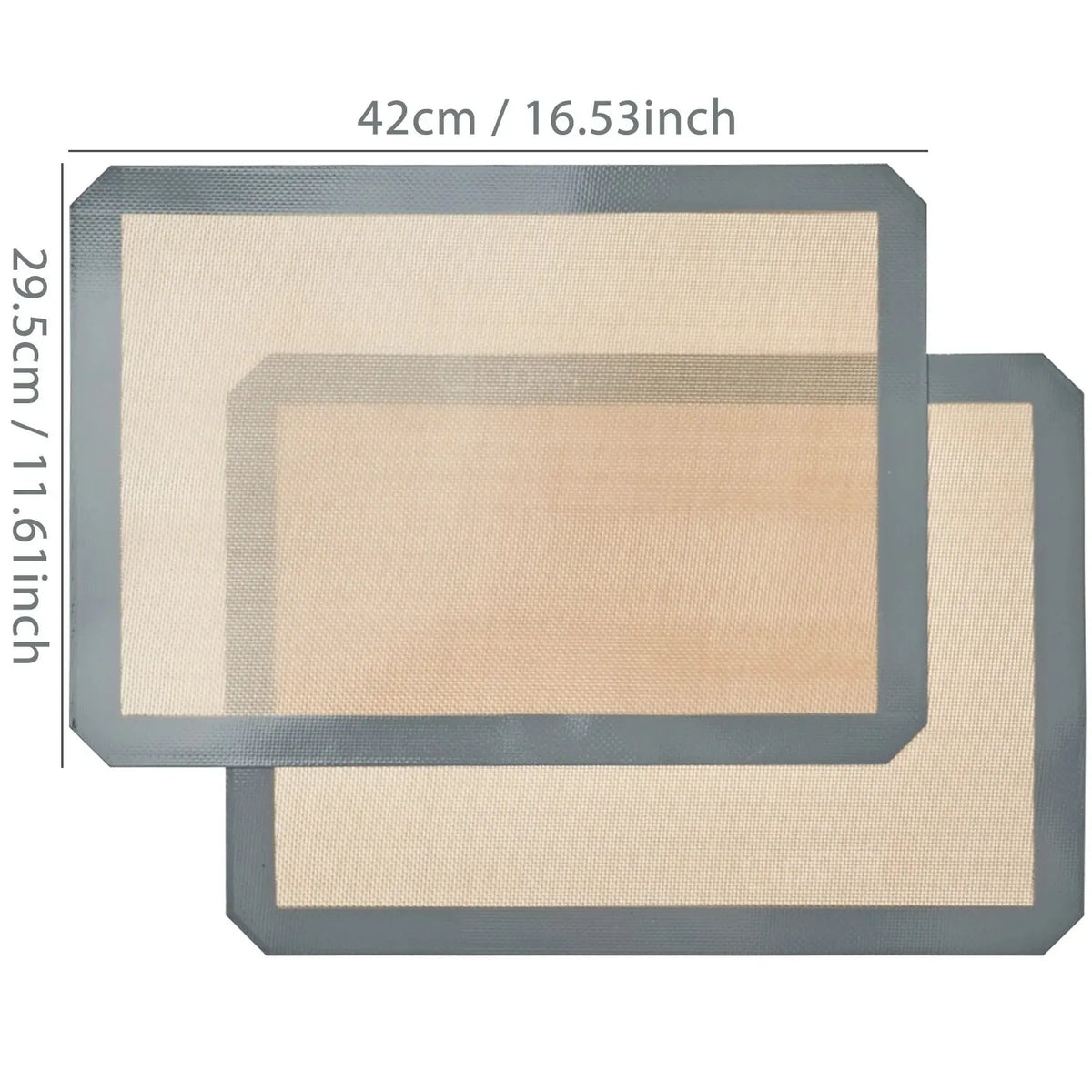 Silicone Baking Mats, 42 x 29.5cm, 2 Pack