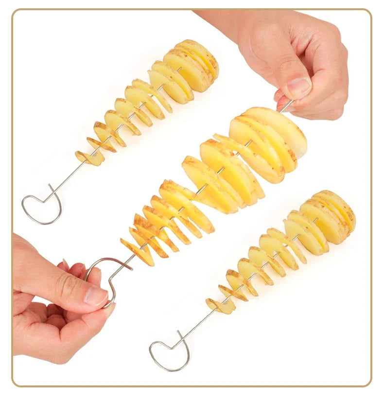 Potato Spiral Cutter Tower Maker, Vegetable Slicer Set, 1 Set, 2 in 1 or 4 in 1