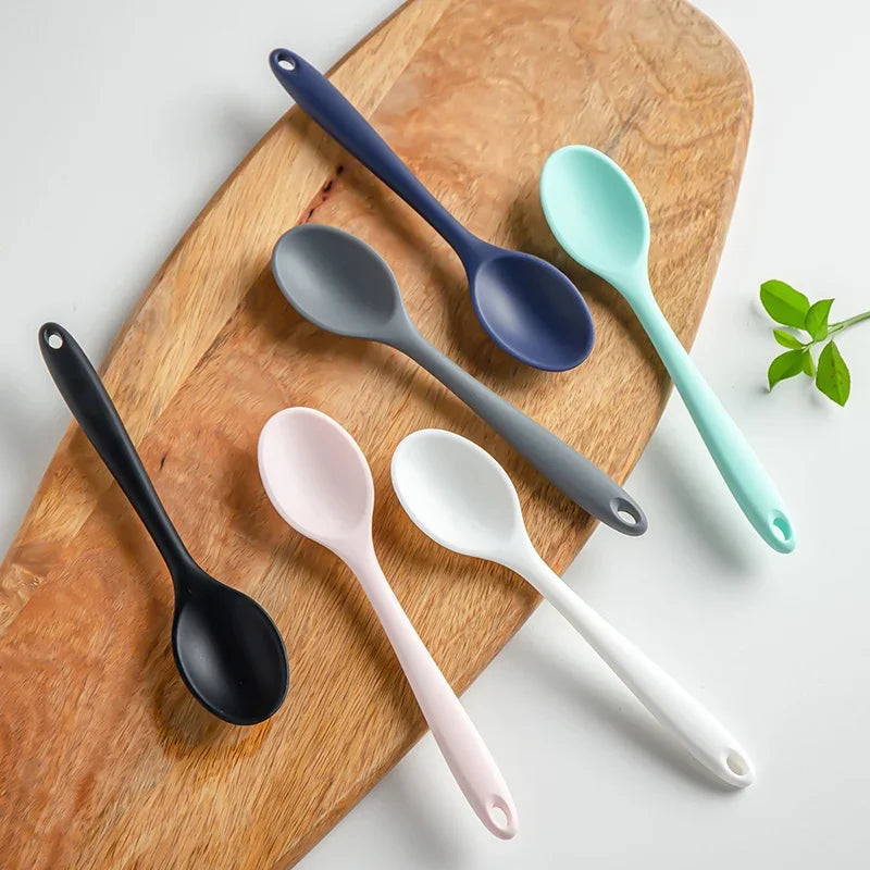 Silicone Mixing and Serving Spoons, Set of 3