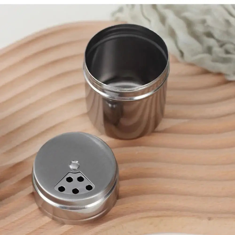Stainless Steel Seasoning Shaker with Rotating Lid