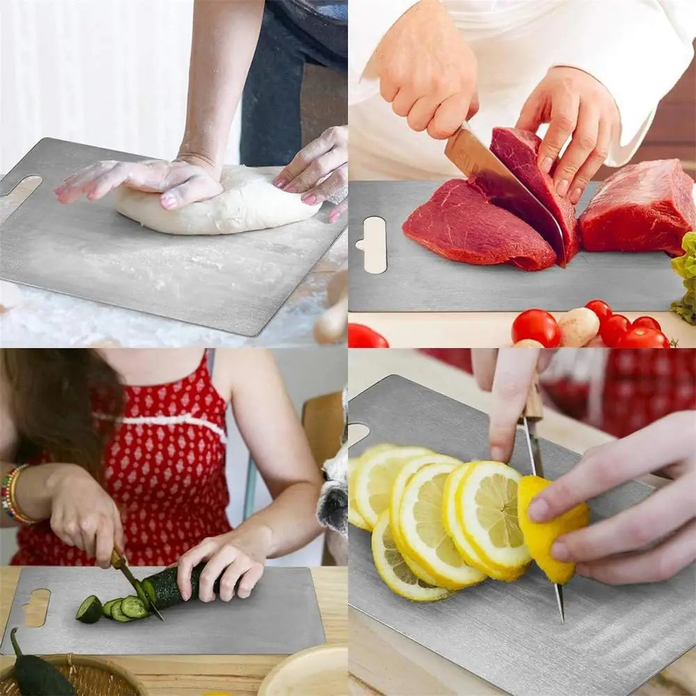 Stainless Steel Chopping Board, Double Sided, 5 Sizes