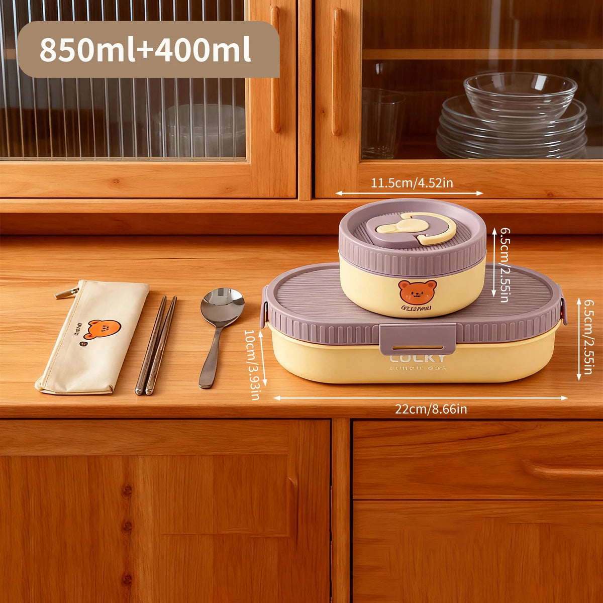 304 Stainless Steel Oval Insulated Lunch Box with Dividers, Leak-Proof, 850 to 1650 ml
