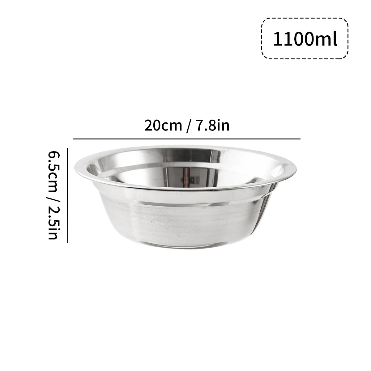 304 Stainless Steel Mixing Bowl, 14 to 26cm