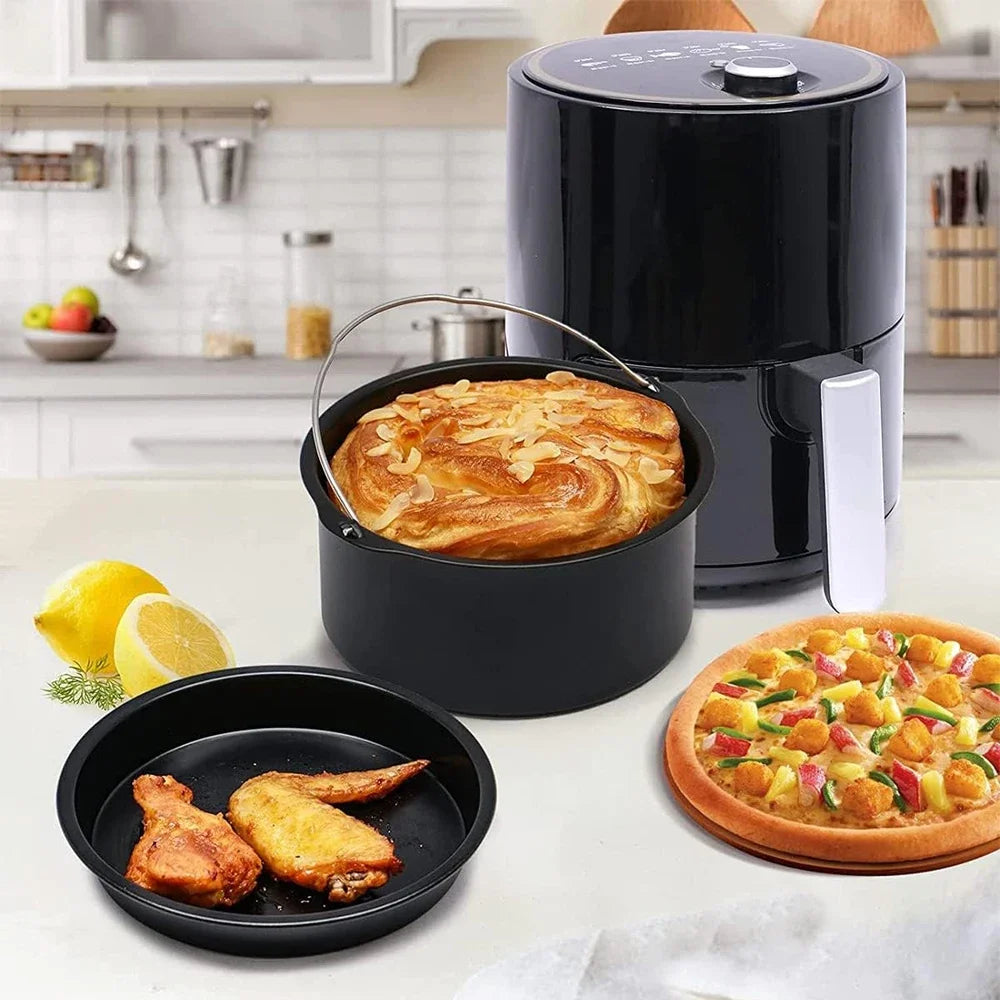 Round Nonstick Cake Mould Pan with Handles, 6, 7 or 8 Inch, for Oven and Air Fryer
