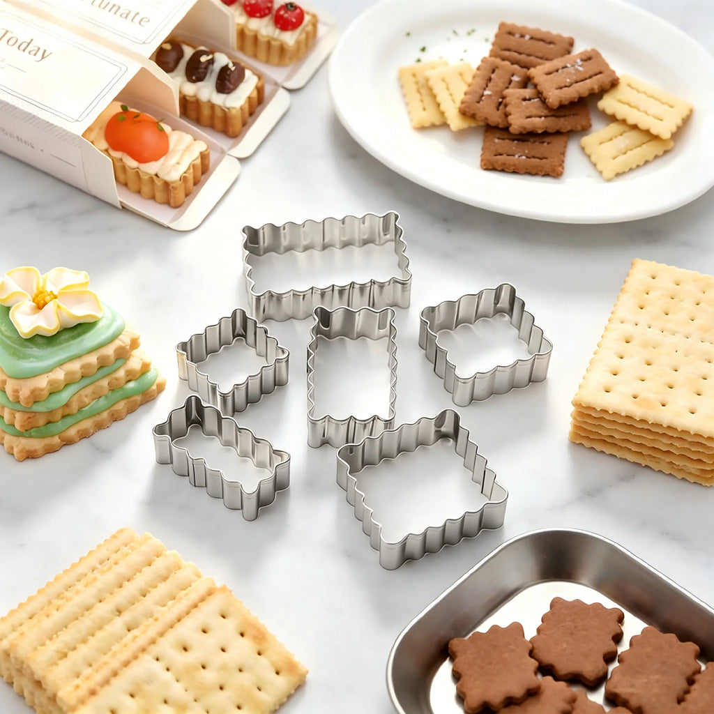 Stainless Steel Cookie Cutter Set, Square and Rectangle