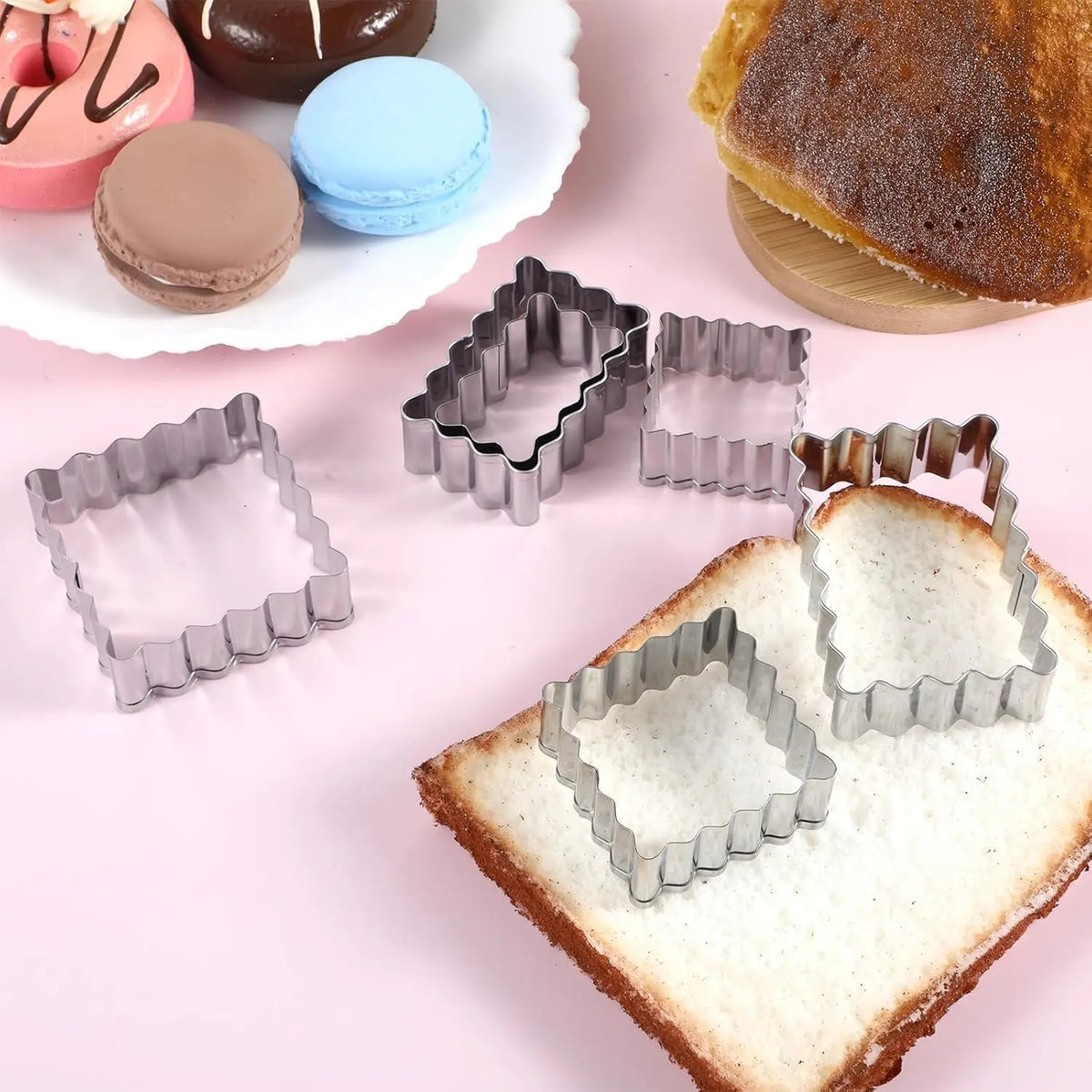 Stainless Steel Cookie Cutter Set, Square and Rectangle