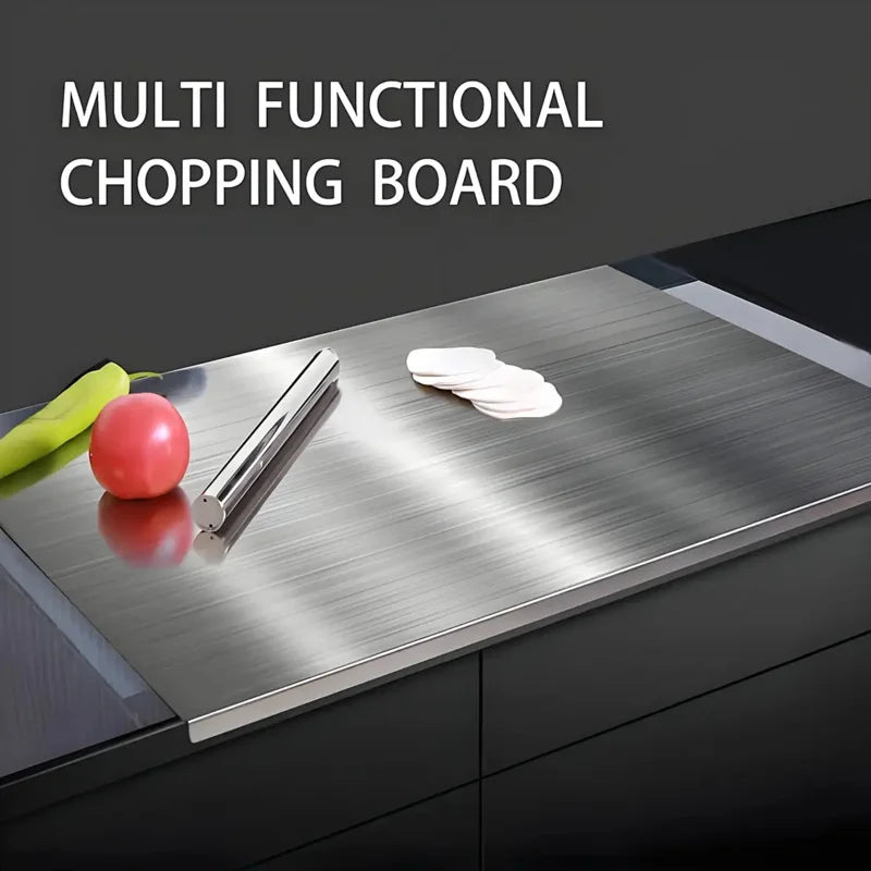 Large Foldable Stainless Steel Chopping Board, 30 to 50cm