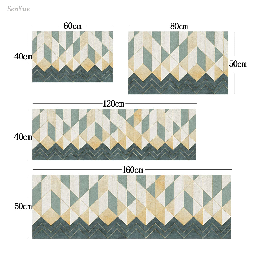Soft Washable Kitchen Floor Mat and Runner, Anti-Slip, 40 to 160cm