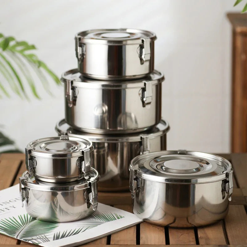 304 Stainless Steel Leak-Proof Lunch Box, Bento Box for Picnic and Work, 350 ml to 3000 ml