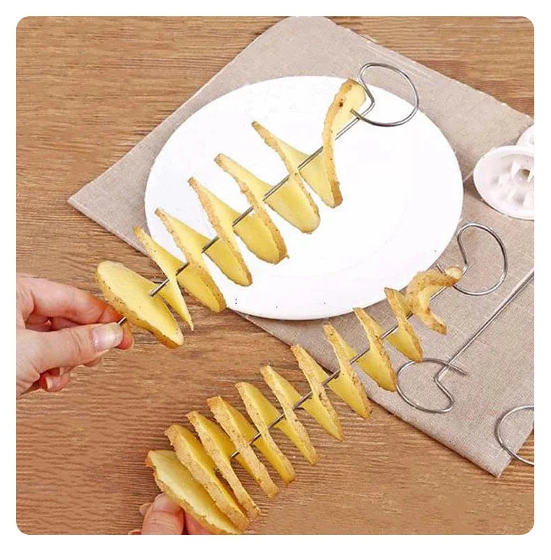 Potato Spiral Cutter Tower Maker, Vegetable Slicer Set, 1 Set, 2 in 1 or 4 in 1