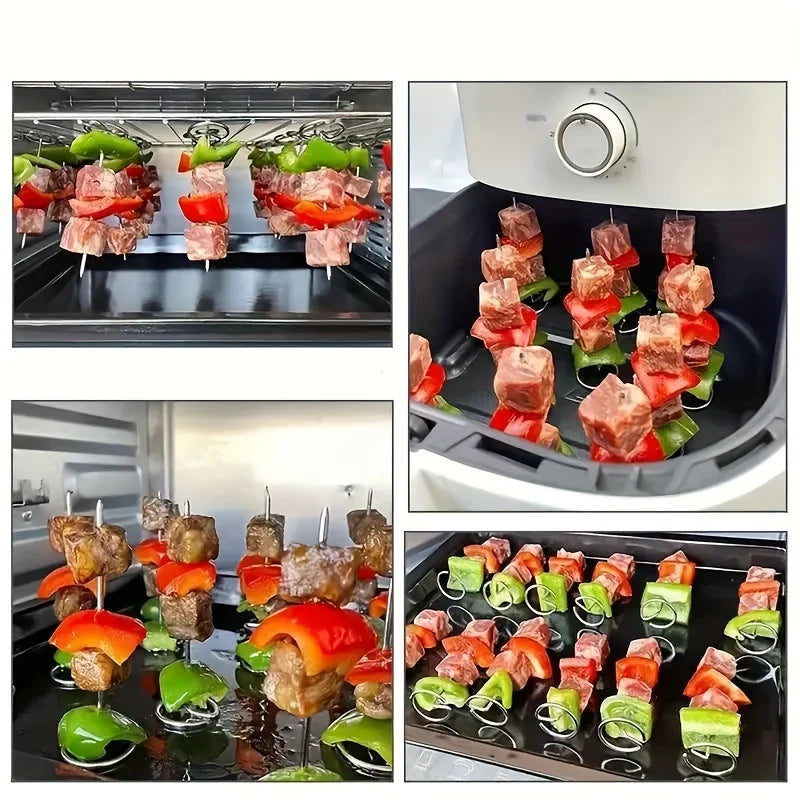 Stainless Steel Skewers for Air Fryer and Oven, 10 Pack
