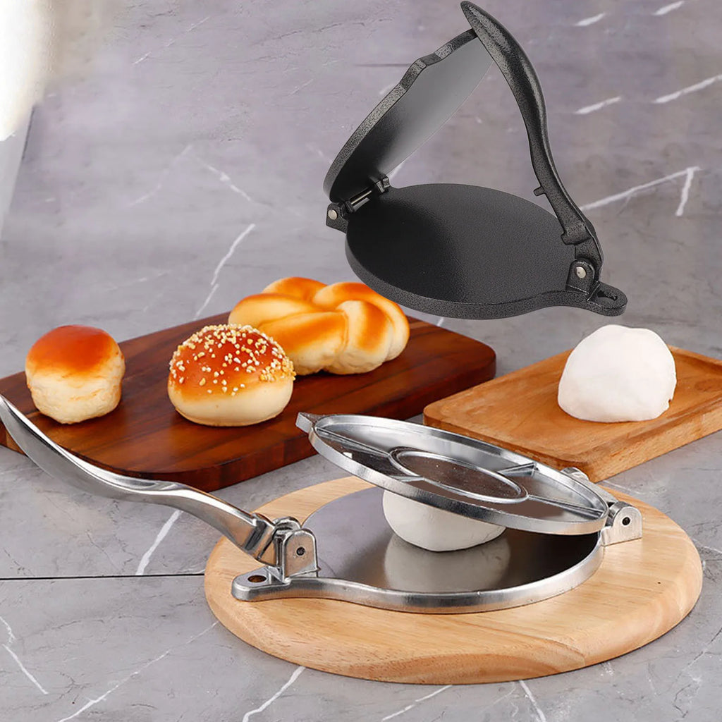 Aluminium Alloy Tortilla Press, Manual Dough Press for Tortillas, Pizza and Patties, 16 or 20 cm