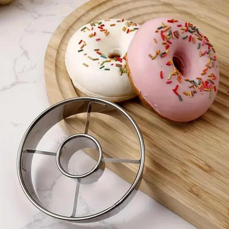 DIY Stainless Steel Donut Mold Cake Decorating Baking Tools Desserts Bread Cutter Maker Kitchen Home Baking Supplies