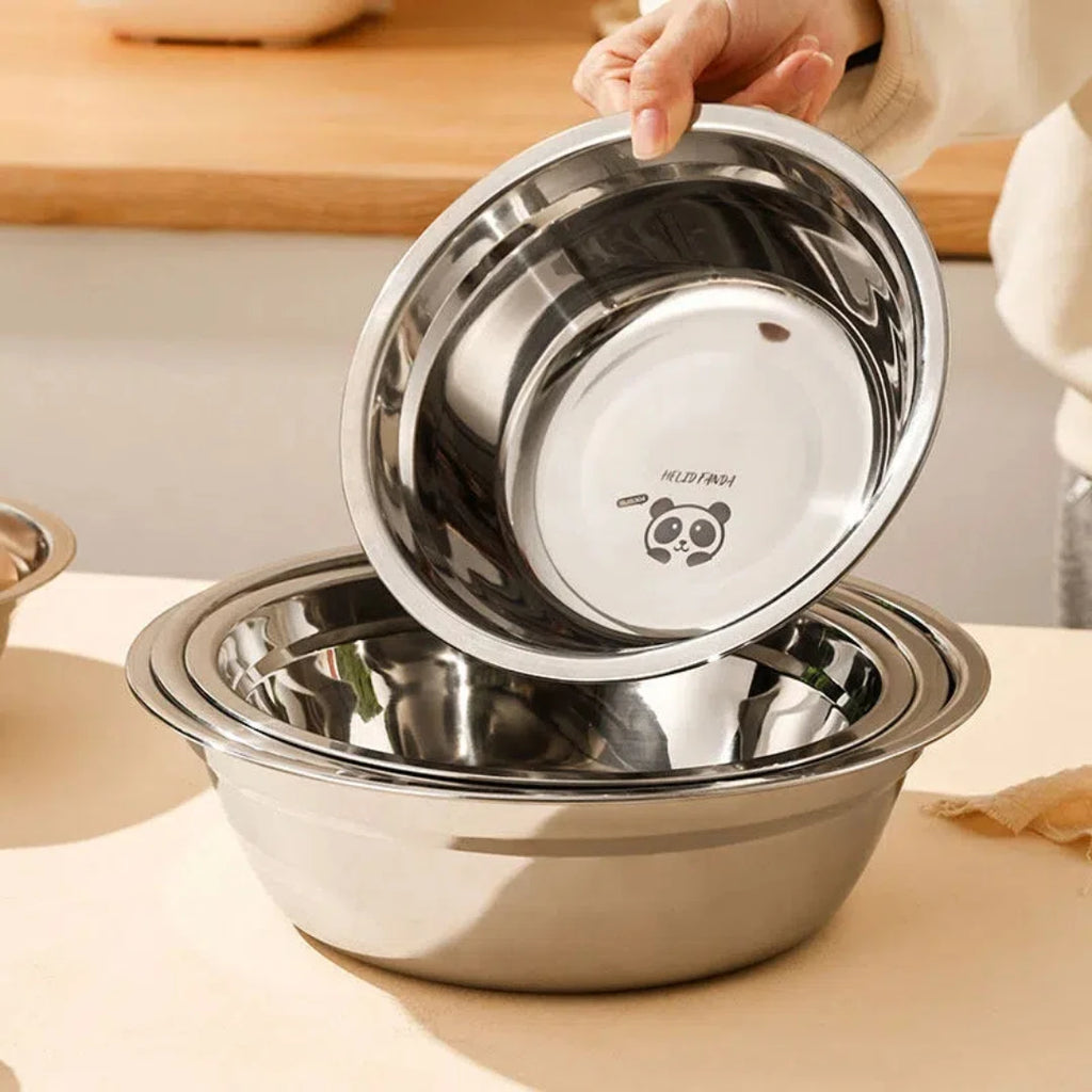 304 Stainless Steel Mixing Bowl, 14 to 26cm