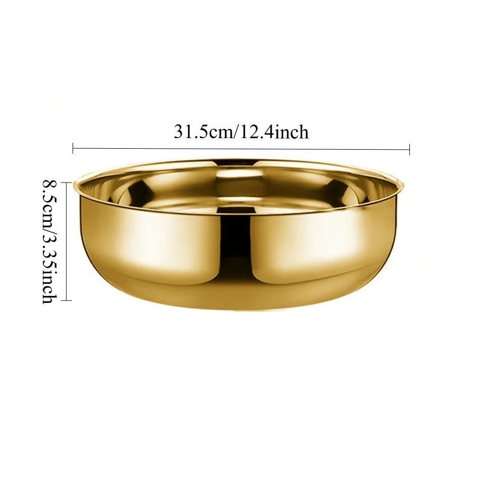 Gold Stainless Steel Mixing Bowl, 316 Grade