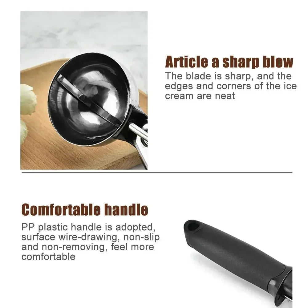 Stainless Steel Ice Cream Scoop with Trigger Release