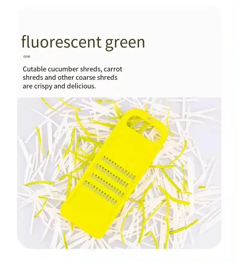 Hand-Held Vegetable Grater and Slicer with Container