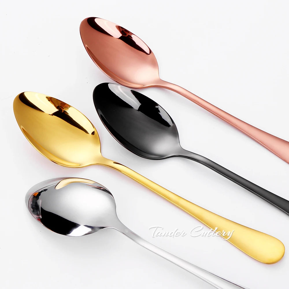 Stainless Steel Coffee and Dessert Spoons, 1 to 3 Pack, 4 Colours