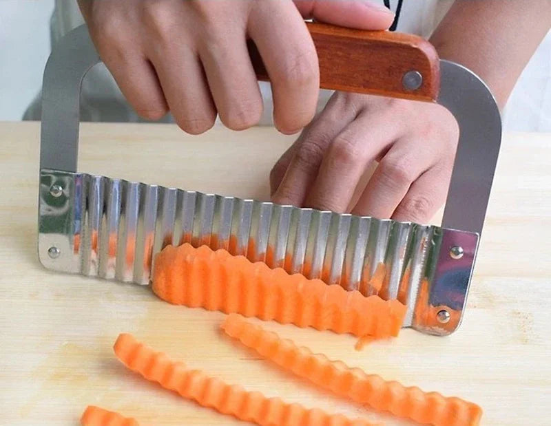 Stainless Steel Crinkle Cutter for Chips and Vegetables
