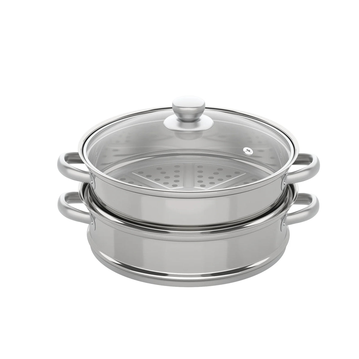 11 Inch 3-Tier Stainless Steel Food Steamer Pot with Lid
