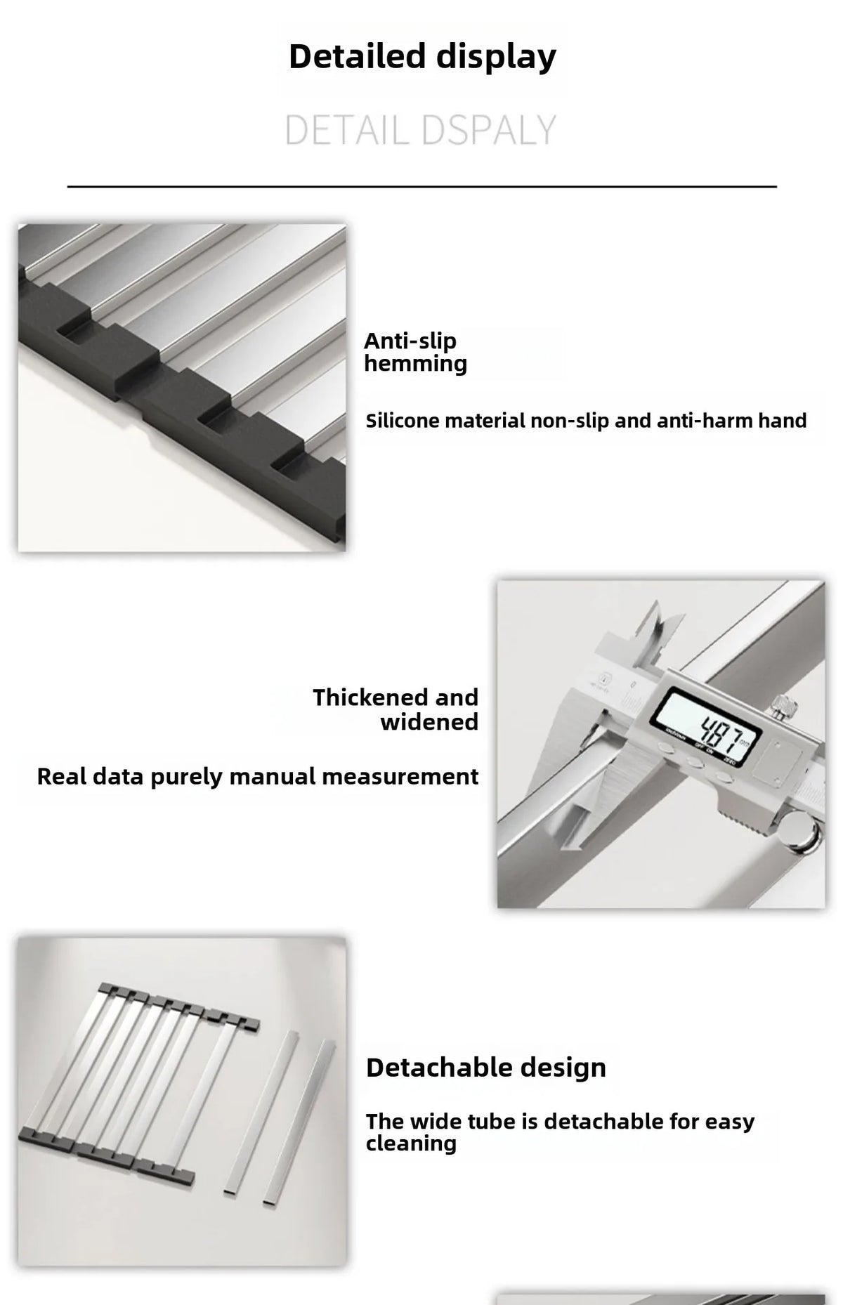 304 Stainless Steel Foldable Sink Drain Rack and Basket, Retractable, 35 to 45 cm