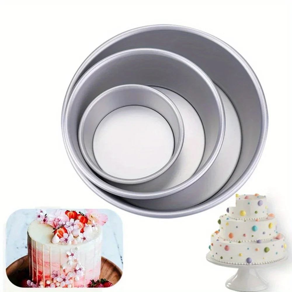 Layered Round Cake Molds with Removable Base, 4, 6 or 8 Inch