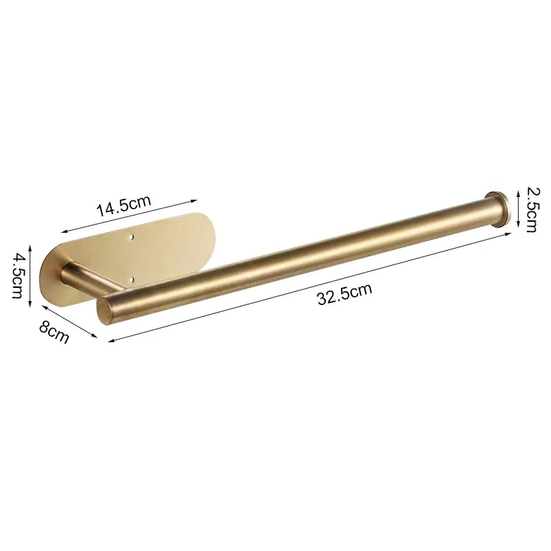 Adhesive Stainless Steel Kitchen Roll and Toilet Paper Holder