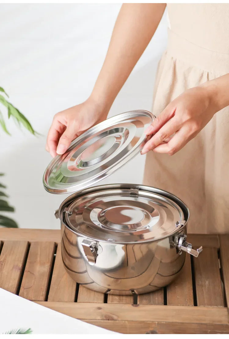 304 Stainless Steel Leak-Proof Lunch Box, Bento Box for Picnic and Work, 350 ml to 3000 ml